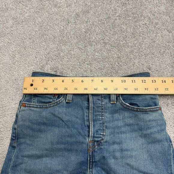 Levi's Premium Wedgie Straight Leg Button Fly Denim Jeans Womens 25 High Rise - Picture 8 of 16